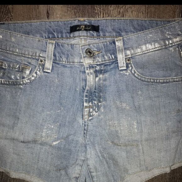 7 For All Mankind Denim Shorts - Picture 2 of 5